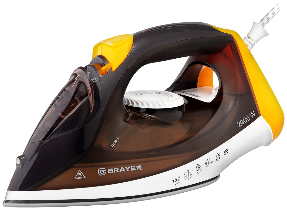 Утюг BRAYER 4003BR коричневый купить,NaN