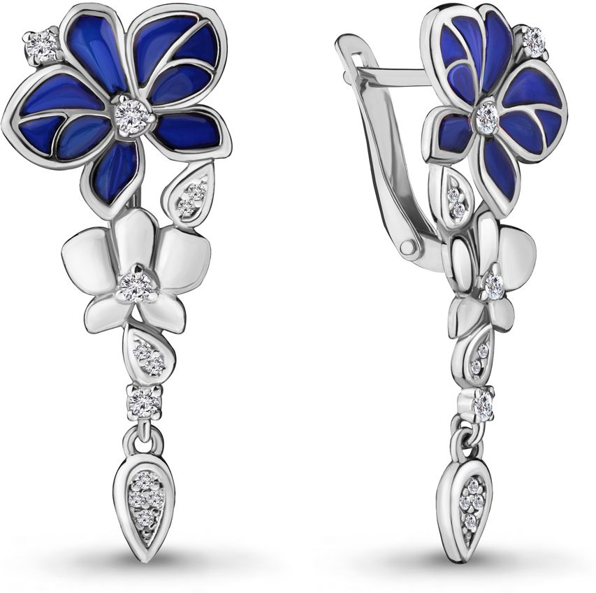 Серьги Aquamarine 46849А купить,NaN
