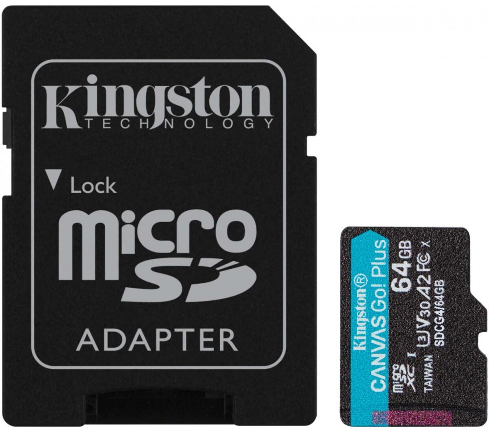 Карта памяти Kingston microSDXC Canvas Go! Plus (SDCG4/64GB) 64 Гб купить,0