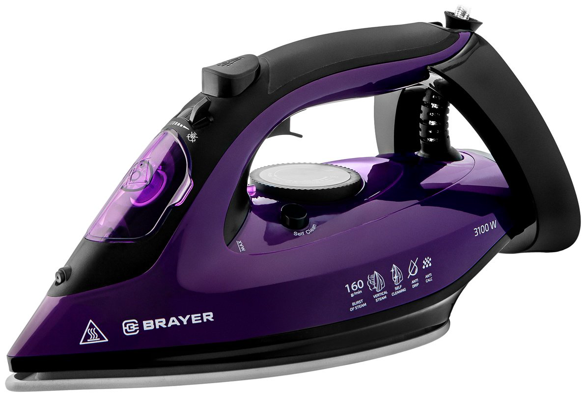 Утюг BRAYER 4012BR фиолетовый купить,NaN