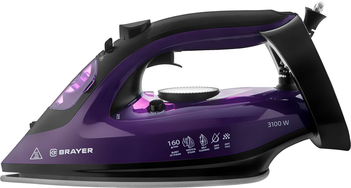 Утюг BRAYER 4012BR фиолетовый купить,NaN