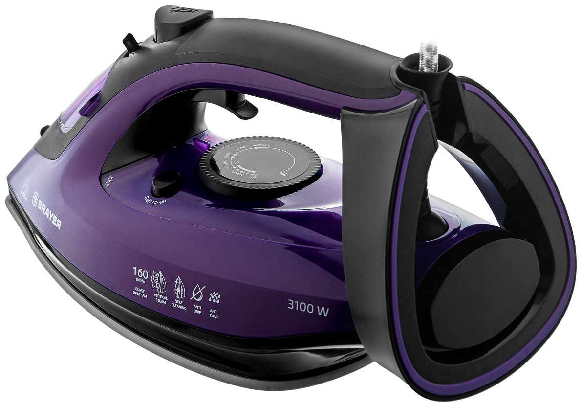 Утюг BRAYER 4012BR фиолетовый купить,NaN