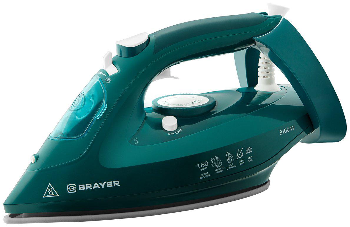 Утюг BRAYER 4013BR зеленый купить,NaN
