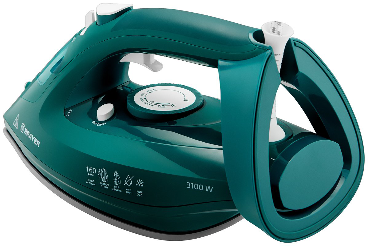 Утюг BRAYER 4013BR зеленый купить,NaN