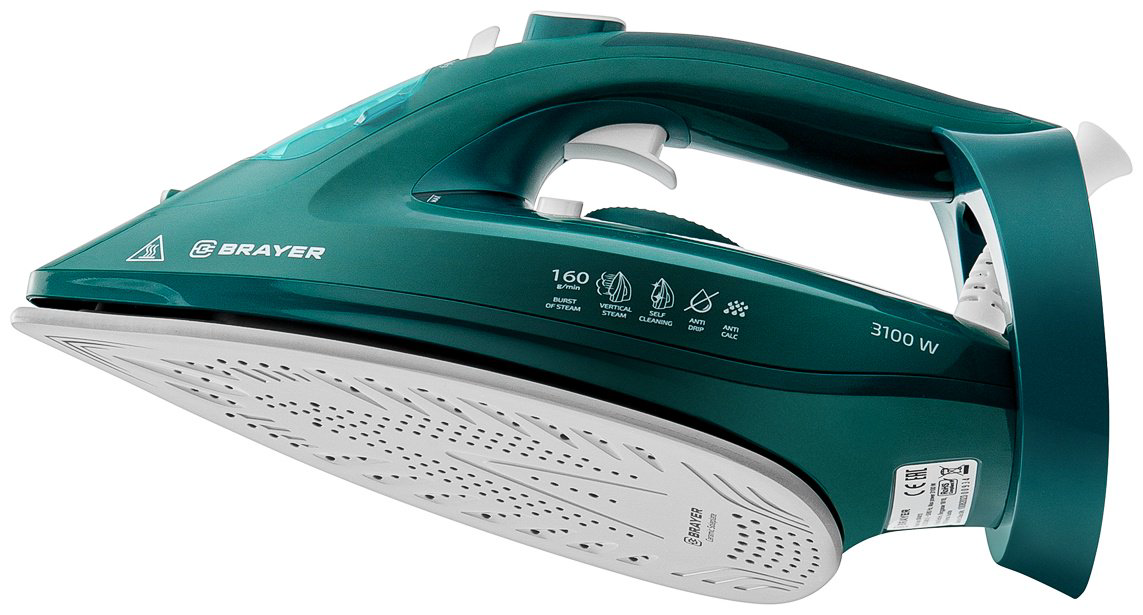 Утюг BRAYER 4013BR зеленый купить,NaN