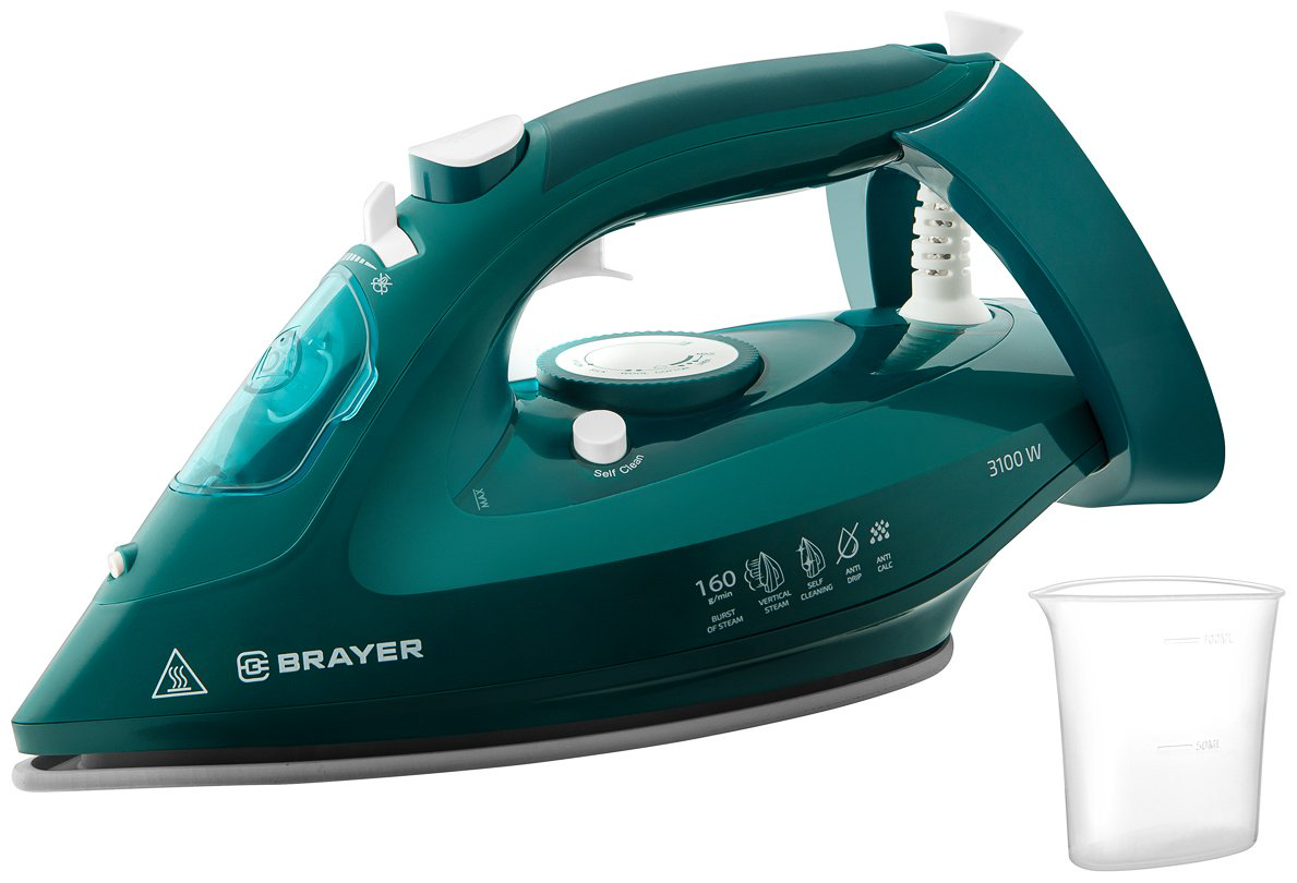 Утюг BRAYER 4013BR зеленый купить,NaN