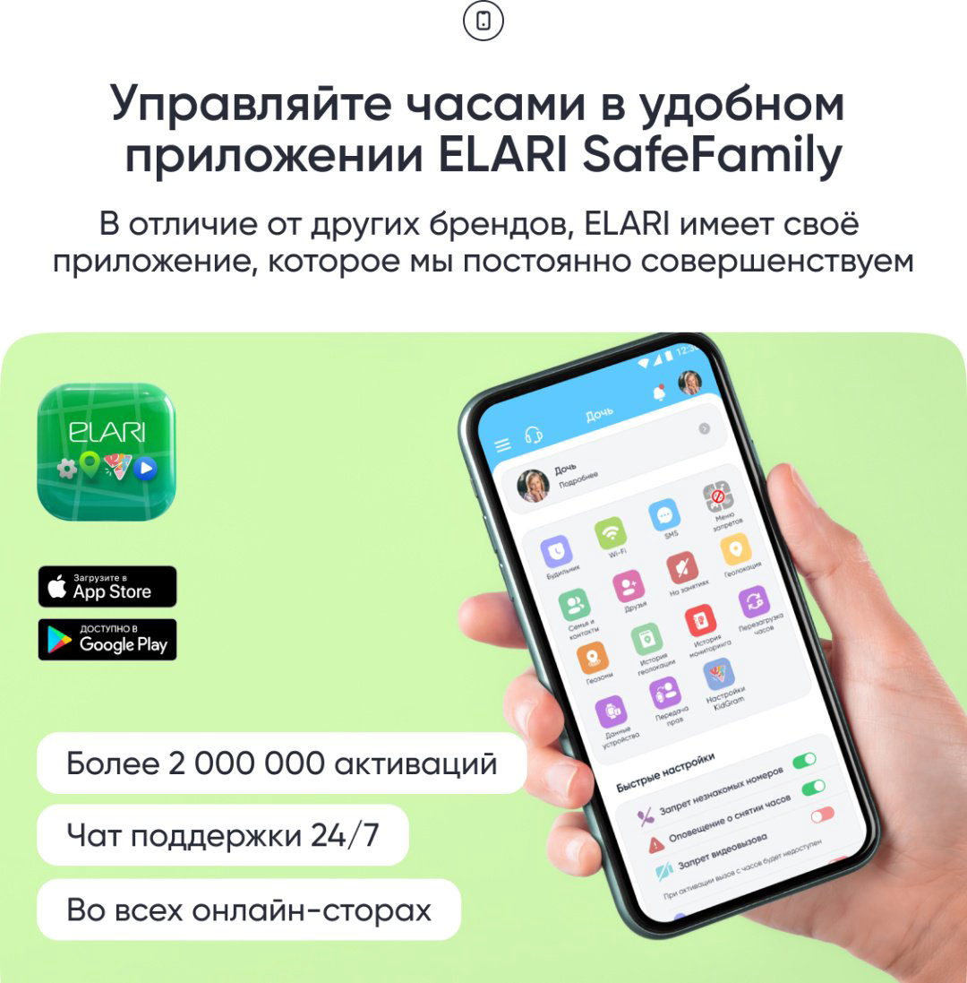 Смарт-часы Elari KidGram 48 мм розовый купить,NaN