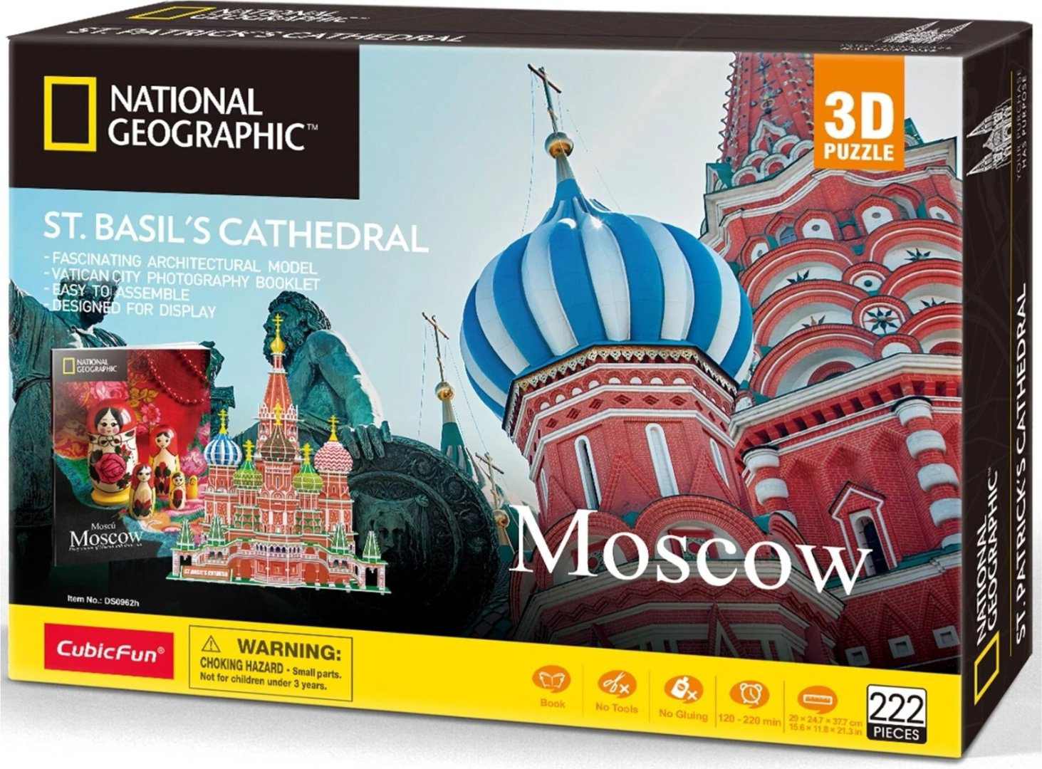 Пазл Cubic Fun Собор Василия Блаженного CF DS0999H 224 деталей купить,NaN