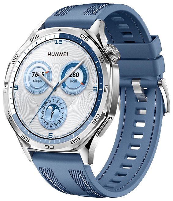 Смарт-часы Huawei Watch GT 5 46 мм серебристый-синий