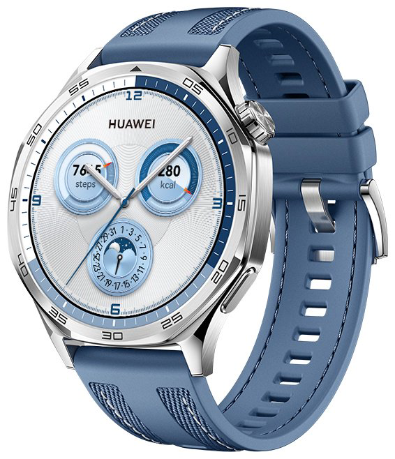 Смарт-часы Huawei Watch GT 5 46 мм серебристый-синий - ForteMarket Смарт-часы Huawei Watch GT 5 46 мм серебристый-синий купить,112490