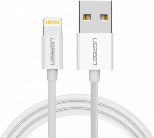 Кабель Ugreen USB 2.0 (M), Lightning (M), 2 м, белый