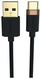 Кабель Duracell USB TypeC (F), USB Type-A (F), 1 м, черный