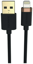 Кабель Duracell USB 2.0 (M), Lightning (M), 1 м, черный