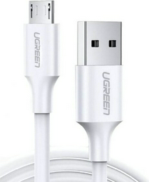 Кабель Ugreen USB 2.0 (M), micro-USB 2.0 (M), 2 м, белый
