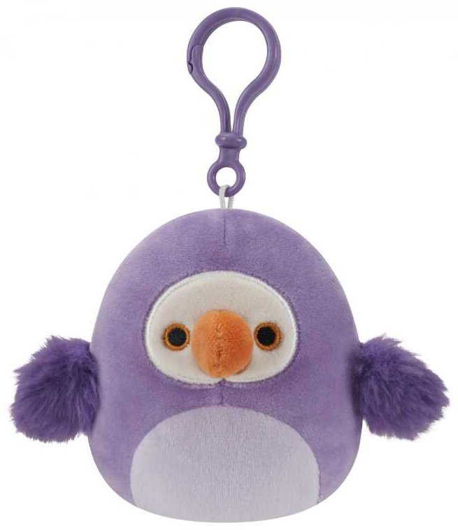 Брелок Squishmallows Птица Neha, высота 8 см, фиолетовый