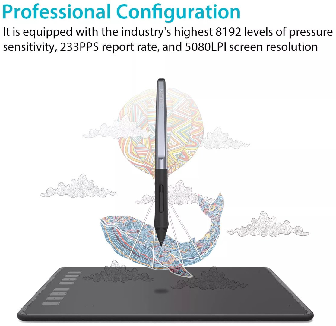 Графический планшет HUION H950P черный купить,46212