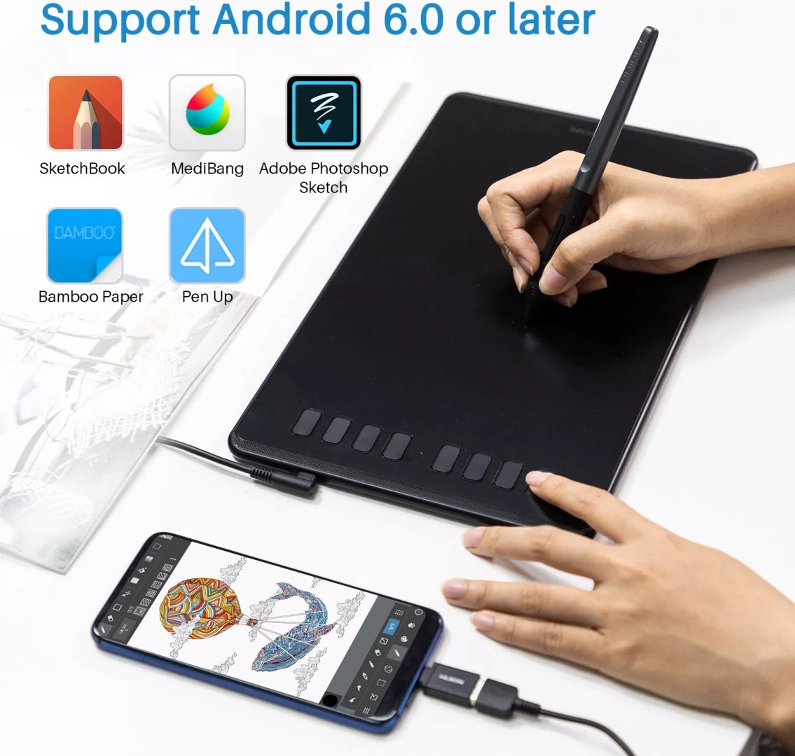 Графический планшет HUION H950P черный купить,46212