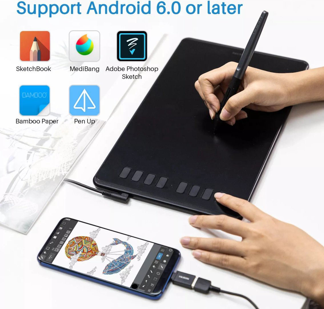 Графический планшет HUION H950P черный купить,46212