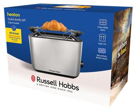 Тостер Russell Hobbs 27390-56 стальной купить,NaN