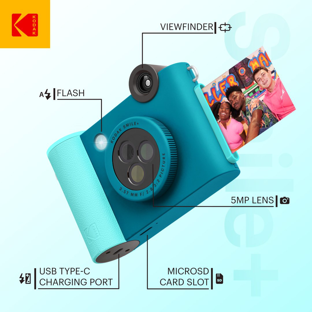 Фотокамера моментальной печати Kodak Smile+ голубой - ForteMarket Фотокамера моментальной печати Kodak Smile+ голубой купить,65490