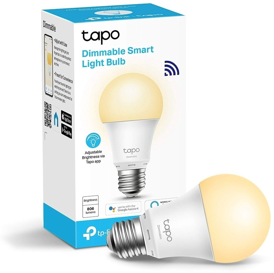 TP-LINK 8.7W E27, умная, теплый белый купить,4291