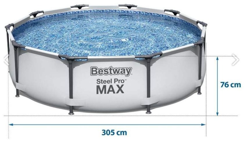 Бассейн каркасный Bestway 56408, 305x76 см - ForteMarket Бассейн каркасный Bestway 56408, 305x76 см купить,66017