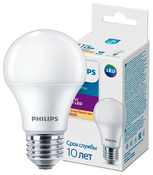 Philips 11W E27, светодиодная, теплый белый купить,NaN