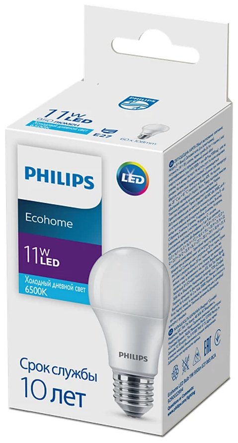 Philips 11W E27, светодиодная, холодный белый - ForteMarket Philips 11W E27, светодиодная, холодный белый купить,0