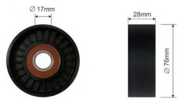 Caffaro ролик натяжной 263-00