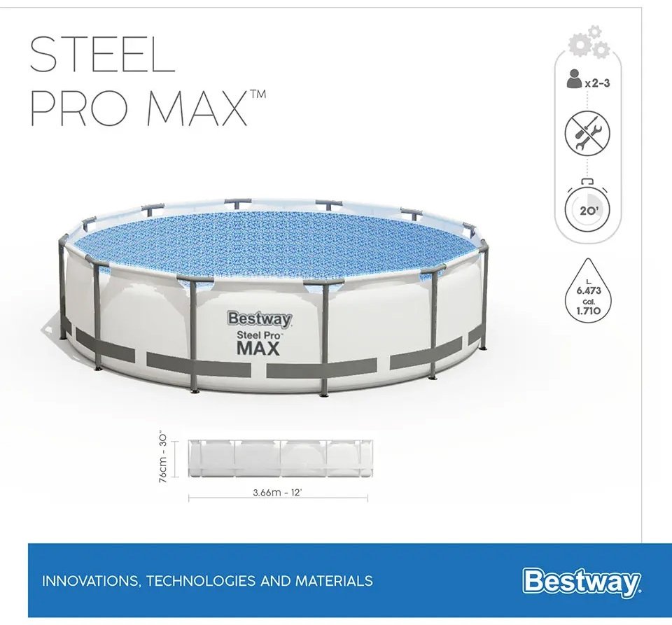 Бассейн каркасный Bestway Бассейн каркасныый 56416, 366x366x76 см - ForteMarket Бассейн каркасный Bestway Бассейн каркасныый 56416, 366x366x76 см купить,0