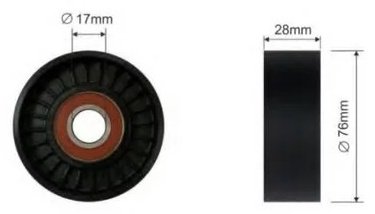 Caffaro ролик натяжной 474-00