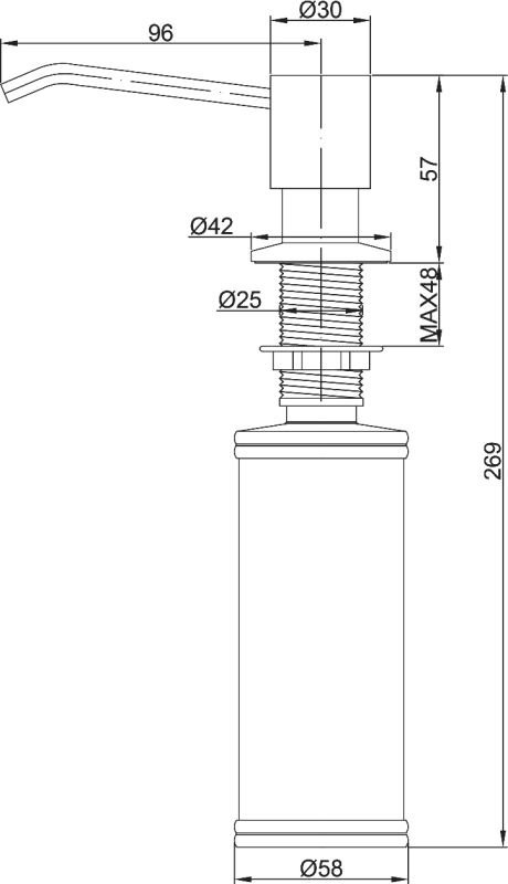 Дозатор для моющего средства Paulmark Rein D002-G