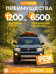 Светодиодная фара AURORA ALO-E-2-E12KR 12 Вт прямоугольная