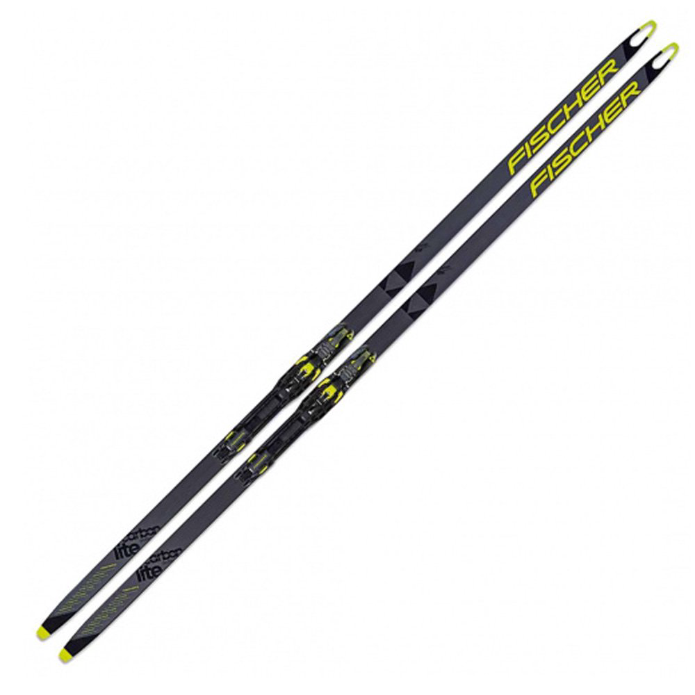 Лыжи Fischer Carbonlite Skate Plus Stiff IFP + Race Pro Skate IFP S50019 186 черно-желтые купить,NaN