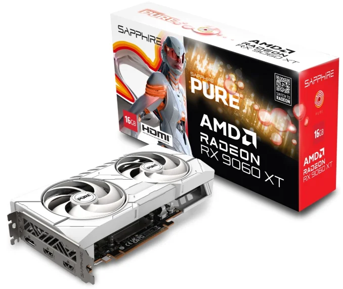 Видеокарта Sapphire PURE AMD Radeon 9060 XT Gaming OC 11350-02-20G 16 Гб - ForteMarket Видеокарта Sapphire PURE AMD Radeon 9060 XT Gaming OC 11350-02-20G 16 Гб купить,389990