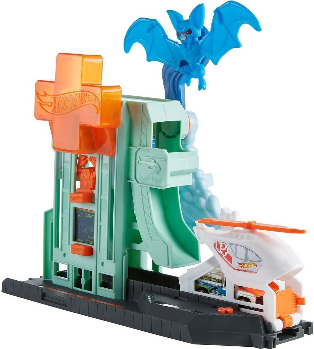 Игровой набор Hot Wheels City Атака летучей мыши на госпиталь купить,NaN