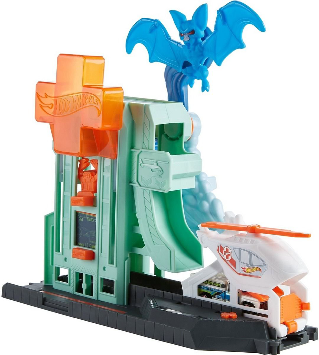 Игровой набор Hot Wheels City Атака летучей мыши на госпиталь купить,NaN