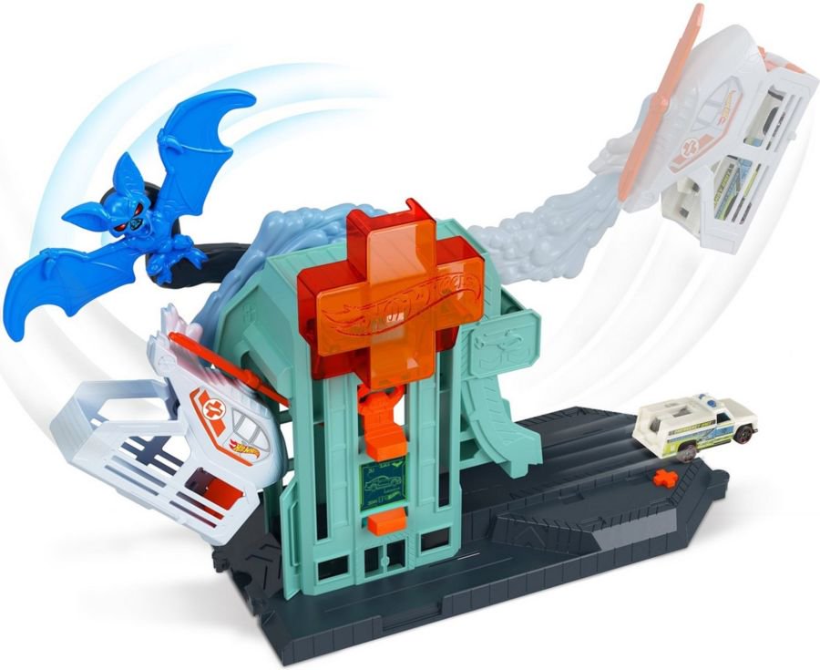 Игровой набор Hot Wheels City Атака летучей мыши на госпиталь купить,NaN