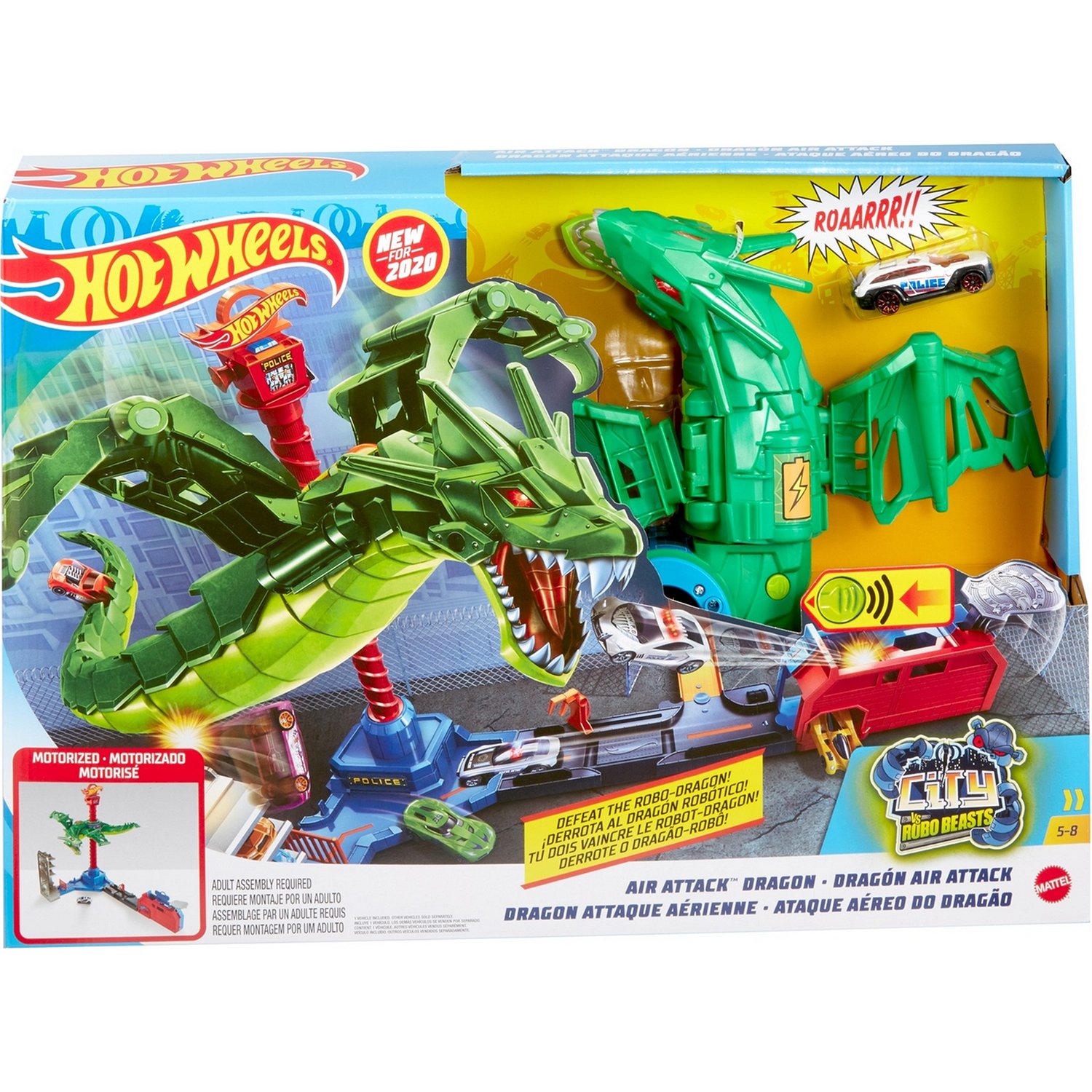 Игровой набор Hot Wheels City Воздушная атака Дракона купить,NaN