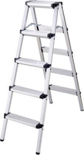 Стремянка двусторонняя алюминиевая Profset 1x5 ступеней