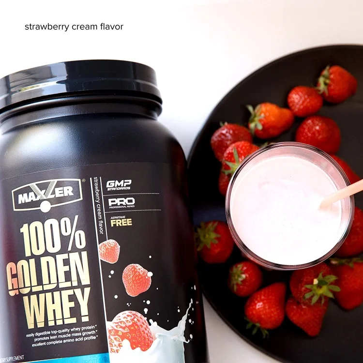 Протеин Maxler 100% Golden Whey Protein клубника 2270гр купить,NaN