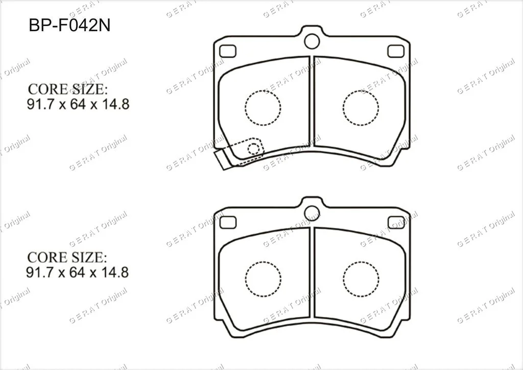 Колодки передние Gerat BP-F042N купить,4648