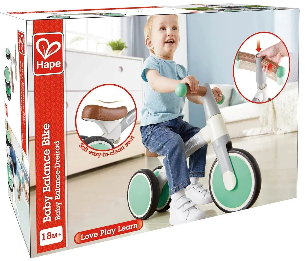 Беговел Hape First Ride E0104_HP светло-зелёный купить,NaN