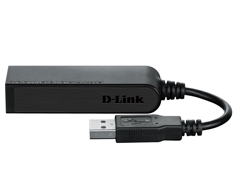 Адаптер D-Link  DUB-E100 черный купить,NaN