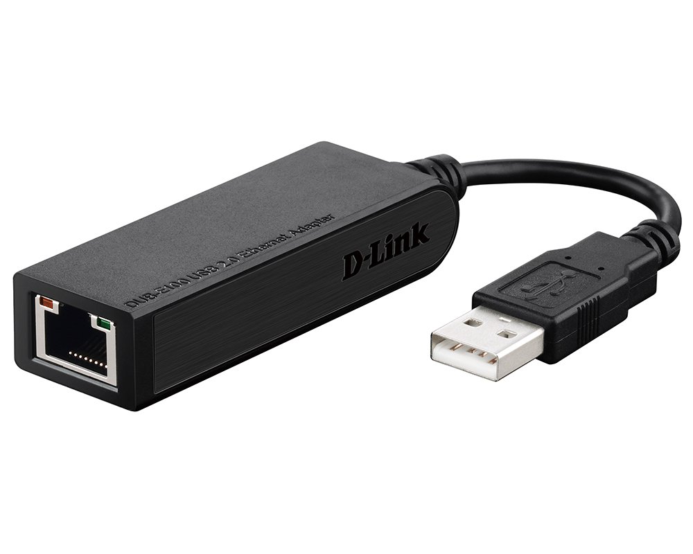 Адаптер D-Link  DUB-E100 черный купить,NaN
