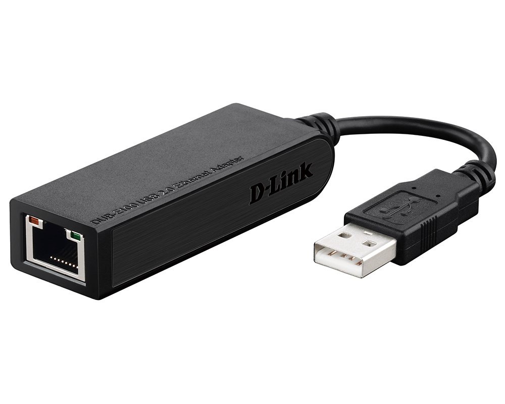 Адаптер D-Link  DUB-E100 черный купить,NaN
