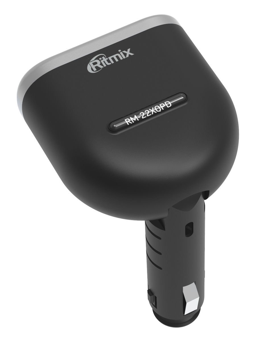 Зарядное устройство автомобильное Ritmix RM-22XQPD черное