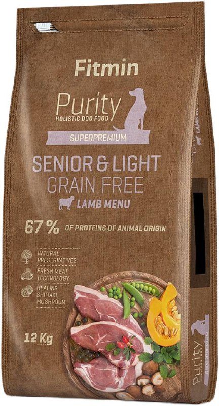 Корм Fitmin Purity GF Senior&amp;Light Lamb Ягненок для пожилых всех пород 12 кг
