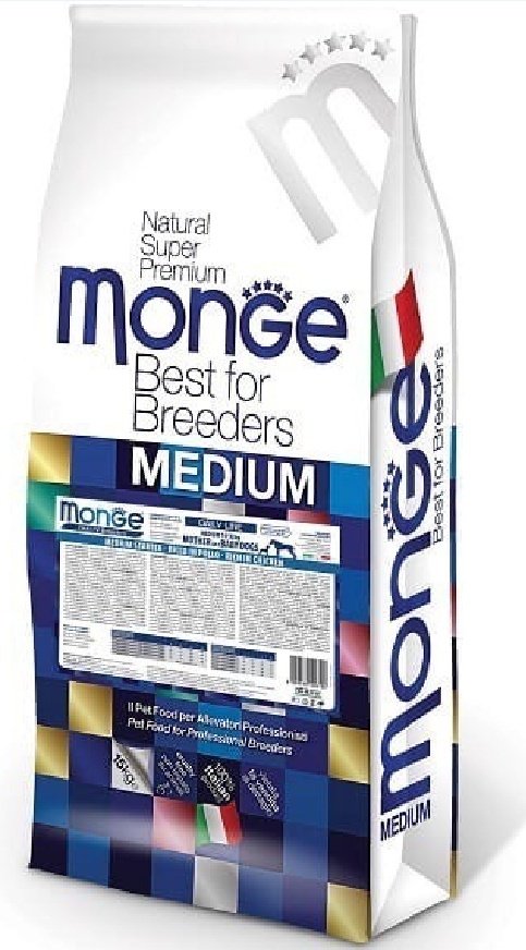 Корм Monge BREEDER MEDIUM STARTER для кормящих и беременных средних пород15 кг