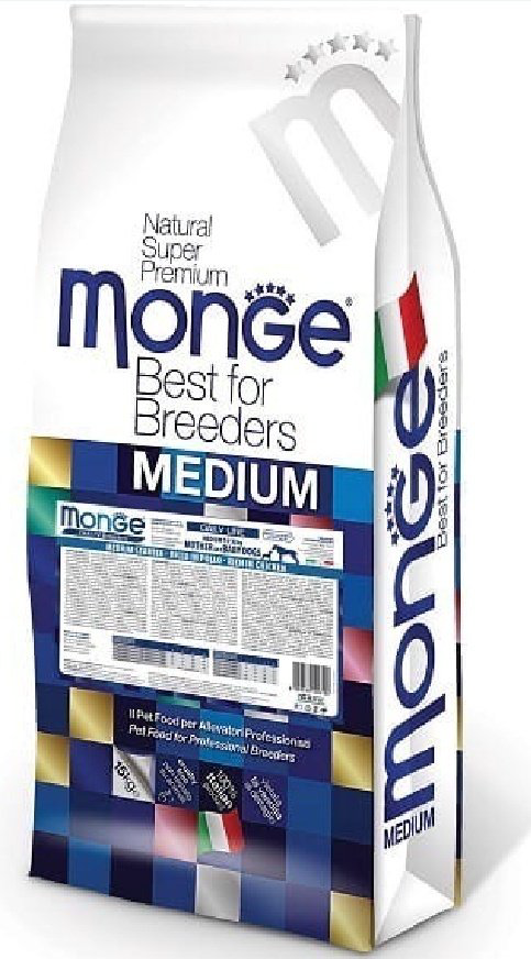 Корм Monge BREEDER MEDIUM STARTER для кормящих и беременных средних пород15 кг купить,NaN